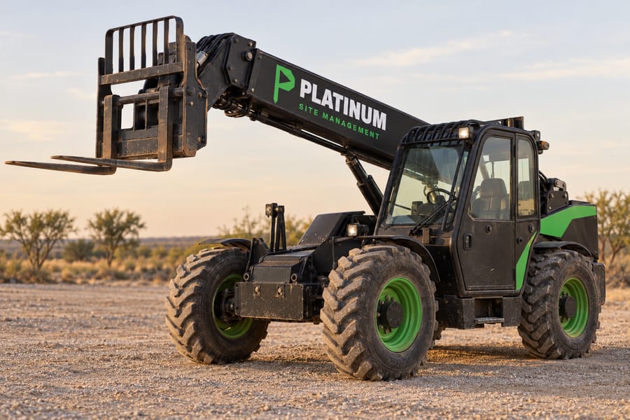 Telehandler on a jobsite